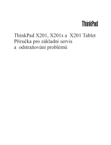 Lenovo ThinkPad X201S Příručka Pro Základní Servis A Odstraňování Problém