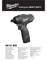 Milwaukee M 12 BD Original Instructions Manual