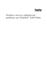 Lenovo ThinkPad X200 Tablet 7453 Príručka O Servise A Odstraňovaní Problémov