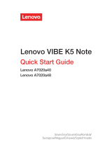 Lenovo Vibe K5 Note Stručná príručka spustenia