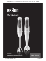 Braun MQ3025 Spaghetti Hand Blender Návod na obsluhu