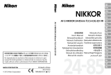 Nikon AF-S 24-85mm f/3.5-4.5G ED VR Nikkor Návod na obsluhu