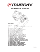 Simplicity MULTI-LANGUAGE OPERATOR'S MANUAL, MURRAY RIDING MOWER 15.5HP 42" Používateľská príručka