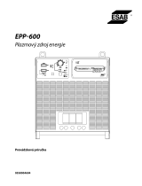 ESAB EPP-600 Plasma Power Source Používateľská príručka