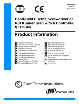 Ingersoll-Rand QE4 Pistol Informácie o produkte