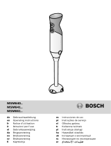Bosch MIXEUR PLONGEANT ERGOMIXX MSM64035 Návod na obsluhu