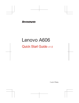 Lenovo A606 Stručná príručka spustenia