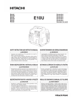 Hitachi E10U Safety Instructions And Instruction Manual