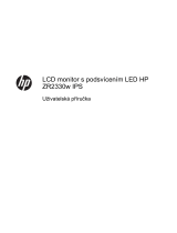 HP ZR2330w 23-inch IPS LED Backlit Monitor Návod na obsluhu