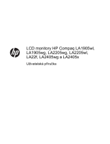 HP Compaq LA22f 22-inch LED Backlit LCD Monitor Používateľská príručka
