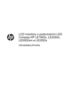 HP Compaq LE2002x 20-inch LED Backlit LCD Monitor Používateľská príručka