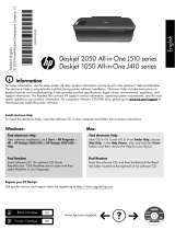 HP Deskjet 1050A All-in-One Printer series - J410 Návod na obsluhu
