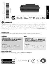 HP Deskjet 2000 Printer series - J210 Návod na obsluhu