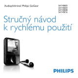 Philips SA1VBE16K/02 Stručná príručka spustenia