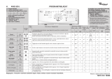 Whirlpool AWE 6316 Program Chart