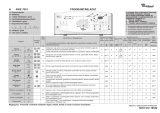 Whirlpool AWE 7616 Program Chart