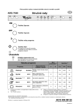 Whirlpool ADG 7550/1 Program Chart