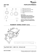 Whirlpool AKT 839/LX Program Chart