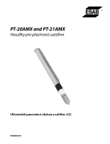 ESAB PT-20AMX and PT-21AMX Plasmarc Cutting Torches Používateľská príručka