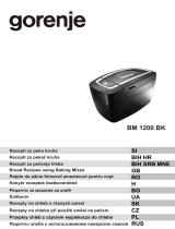 Gorenje BM 1200 BK Recipe Booklet & Manual