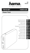 Hama PD10-HD Power Pack, 10000 mAh, anthracite Návod na obsluhu