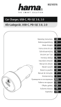 Hama 00210576 Car Charger, USB-C, PD/ QC 3.0, 2.0 Návod na obsluhu