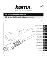 Hama 00054117 USB Notebook Combination Lock Návod na obsluhu