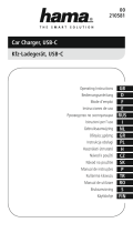 Hama 00210581 USB-C Car Charger Návod na obsluhu