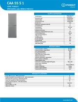 Indesit CAA 55 S 1 Product data sheet
