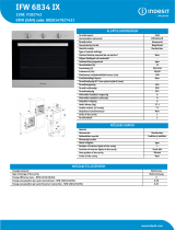 Indesit IFW 6834 BL Product data sheet