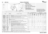 Whirlpool AWE 6315 Program Chart