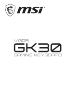 MSI VIGOR GK30 Návod na obsluhu