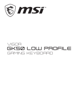 MSI VIGOR GK50 LOW PROFILE Návod na obsluhu