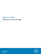Dell G7 17 7700 Stručná príručka spustenia
