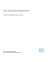 Dell SE2222H Užívateľská príručka