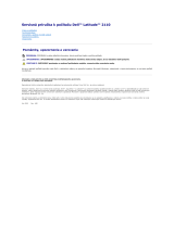 Dell Latitude 2110 Používateľská príručka