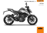 KTM 125 Duke 2018 Návod na obsluhu