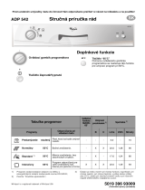 Whirlpool ADP 542 WH Program Chart