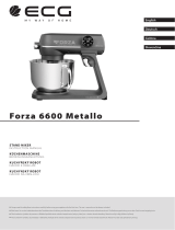 ECG FORZA 6600 Metallo Argento Stand Mixer Používateľská príručka