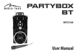 media-tech MT3150 Partybox BT Wireless Speaker Používateľská príručka