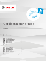 Bosch TWK70B Series Cordless Electric Kettle Používateľská príručka