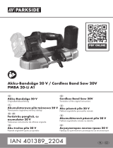 Parkside PMBA 20-Li A1 20V Cordless Band Saw Používateľská príručka