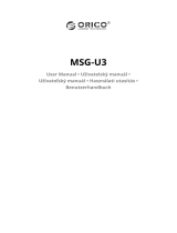 ORICO MSG-U3 Mini mSATA SSD Enclosure Používateľská príručka
