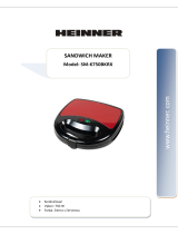 Heinner SM-K750BKRX Sandwich Maker Používateľská príručka