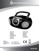 Soundmaster SCD5100 Radio CD Player Používateľská príručka