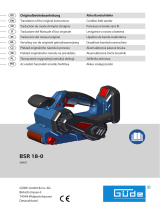G de BSR 18-0 Cordless Belt Sander Používateľská príručka