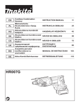 Makita HR007G Cordless Combination Hammer Používateľská príručka