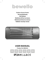 bewello BW2025 Outdoor Quartz Heater Používateľská príručka