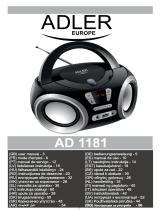 Adler AD 1181 CD Player Portable Používateľská príručka