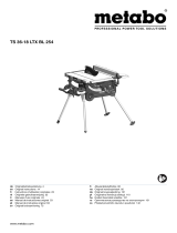 Metabo TS 36-18 LTX BL 254 Cordless Table Saw Používateľská príručka